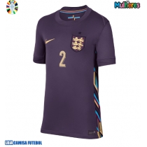 Camisa de Futebol Inglaterra Kyle Walker #2 Equipamento Secundário Mulheres Europeu 2024 Manga Curta